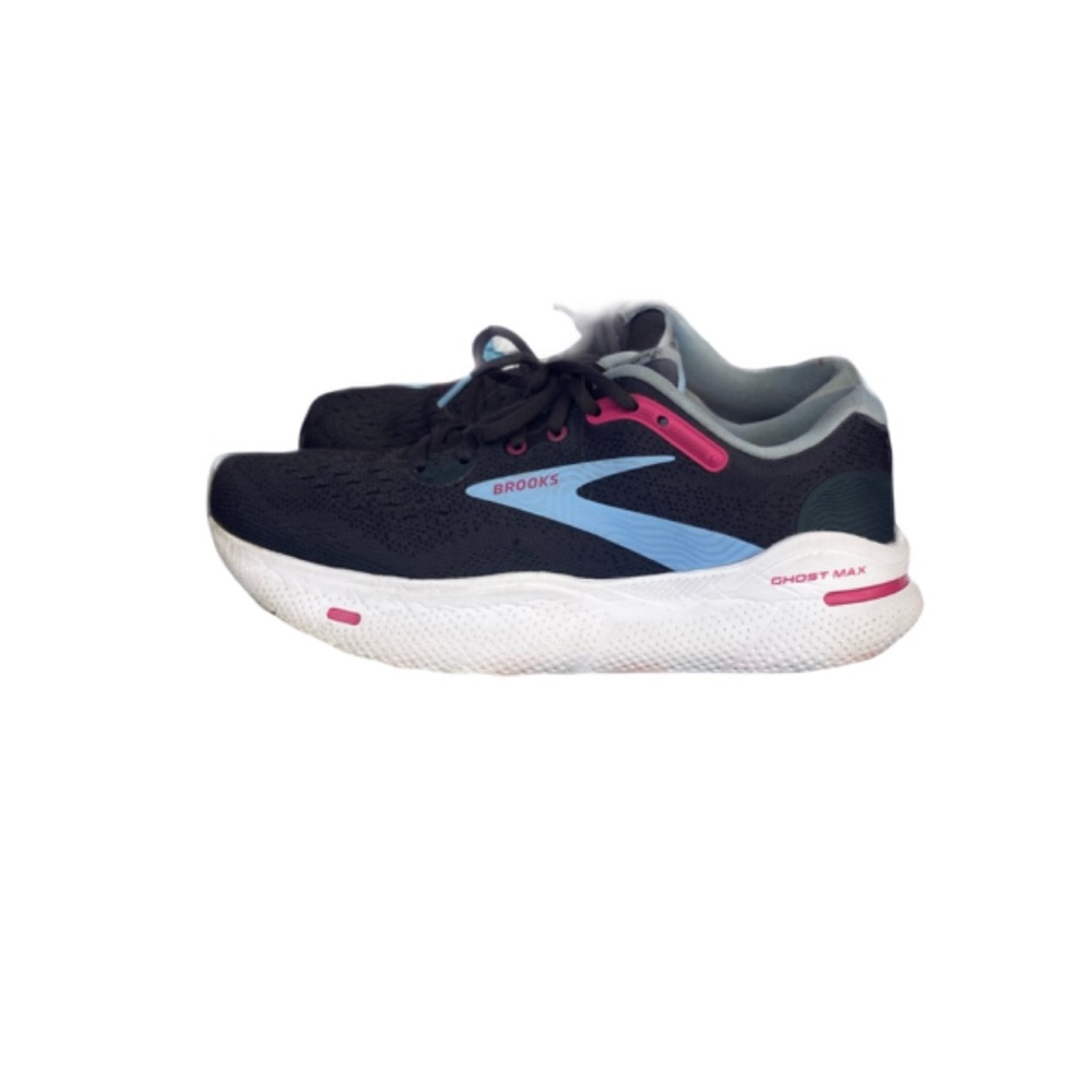 Women’s Brooks Ghost Max Ebony-Open Air-Lilac Rose Restart Running Sneaker Sz 8 - Picture 5 of 11